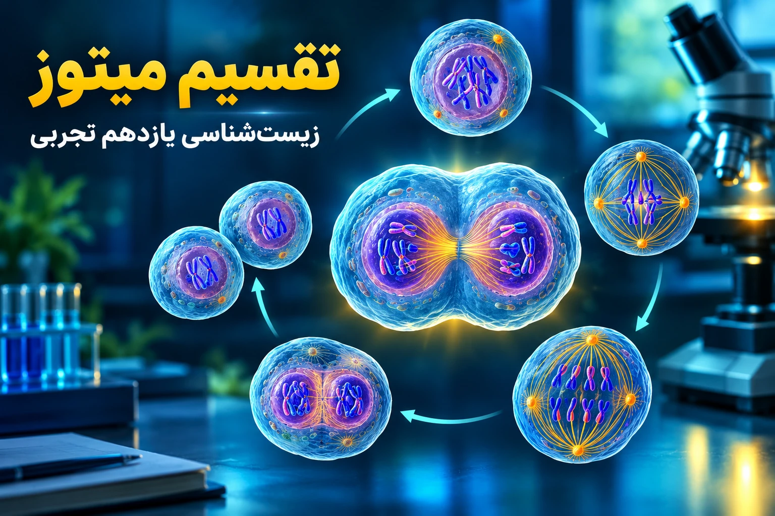 ویدئوی آموزشی زیستشناسی درباره تقسیم میتوز پایه یازدهم تجربی